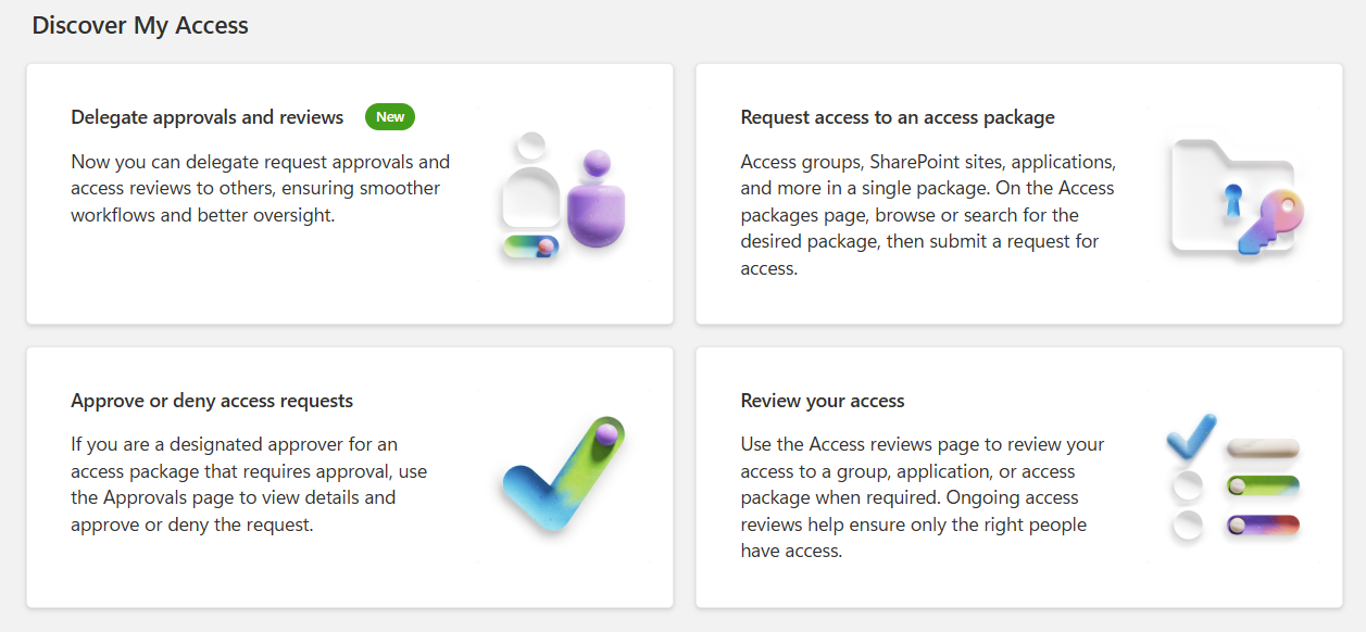 My Access after enabling the preview feature