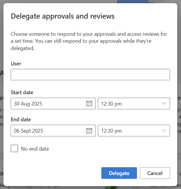 Configure individual delegation